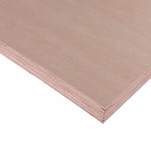 25mm Chinese Hardwood Face Eucalyptus Poplar Core External Grade Plywood B/BB CE2+ 3050 x 1525mm (10' x 5')