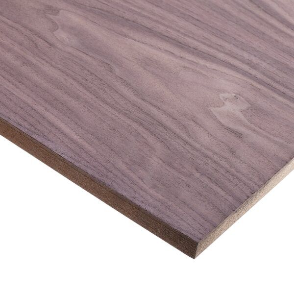 19mm Black Walnut Veneered MDF 2 Sides Crown Cut 2440mm x 1220mm (8′ x 4′)