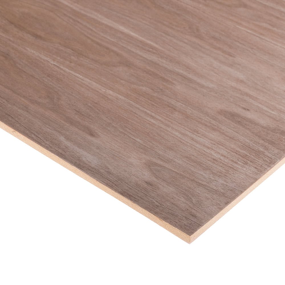 10mm Black Walnut Veneered MDF 2 Sides Crown Cut A/B 2440mm x 1220mm (8' x 4')