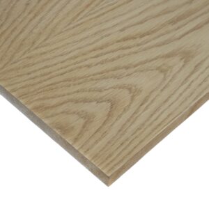 19mm Lacquered Oak Veneered MDF 2 Sides Crown Cut A/B Grade 2440mm x 1220mm (8' x 4')