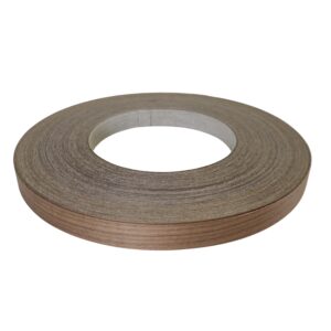 Iron On Black Walnut Lacquered Veneer Edging Tape Strip 22mm x 50m 2
