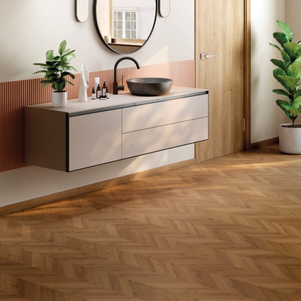 8mm Laminated Flooring Nantes Chevron 1310mm x 240mm (1,89m2 Pack)