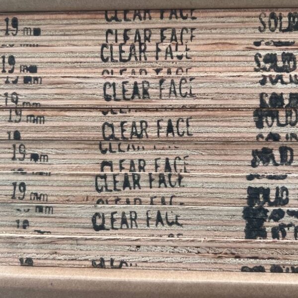 19mm Douglas Fir Plywood Solid Core 2 Sides Clear Faced Veneer 2440mm x 1220mm (8′ x 4′)