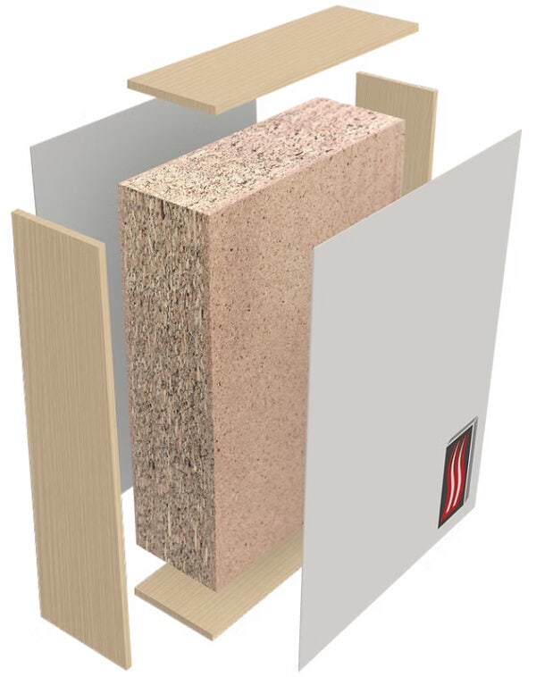54mm Halspan Optima FD60 Graduated Density Chipboard Door Core Unlipped 2800mm x 1830mm (9.1′ x 6′)