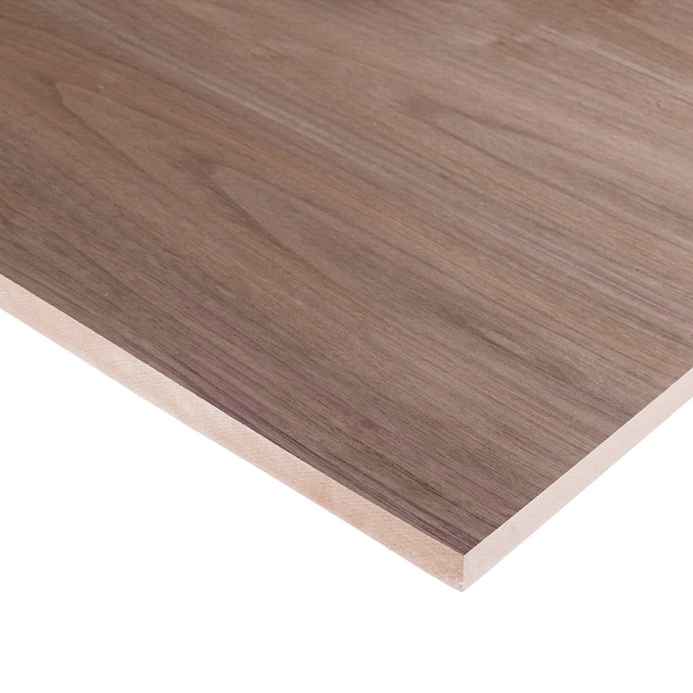 19mm Black Walnut Veneered MDF 2 Sides Crown Cut A/B Select Grade 3050mm x 1220mm (10' x 4')