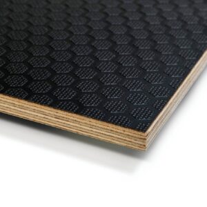 18mm Birch Core Anti Slip Hexagon Phenolic Faced Film Buffalo Plywood 2440mm X 1220mm (8′ X 4′)
