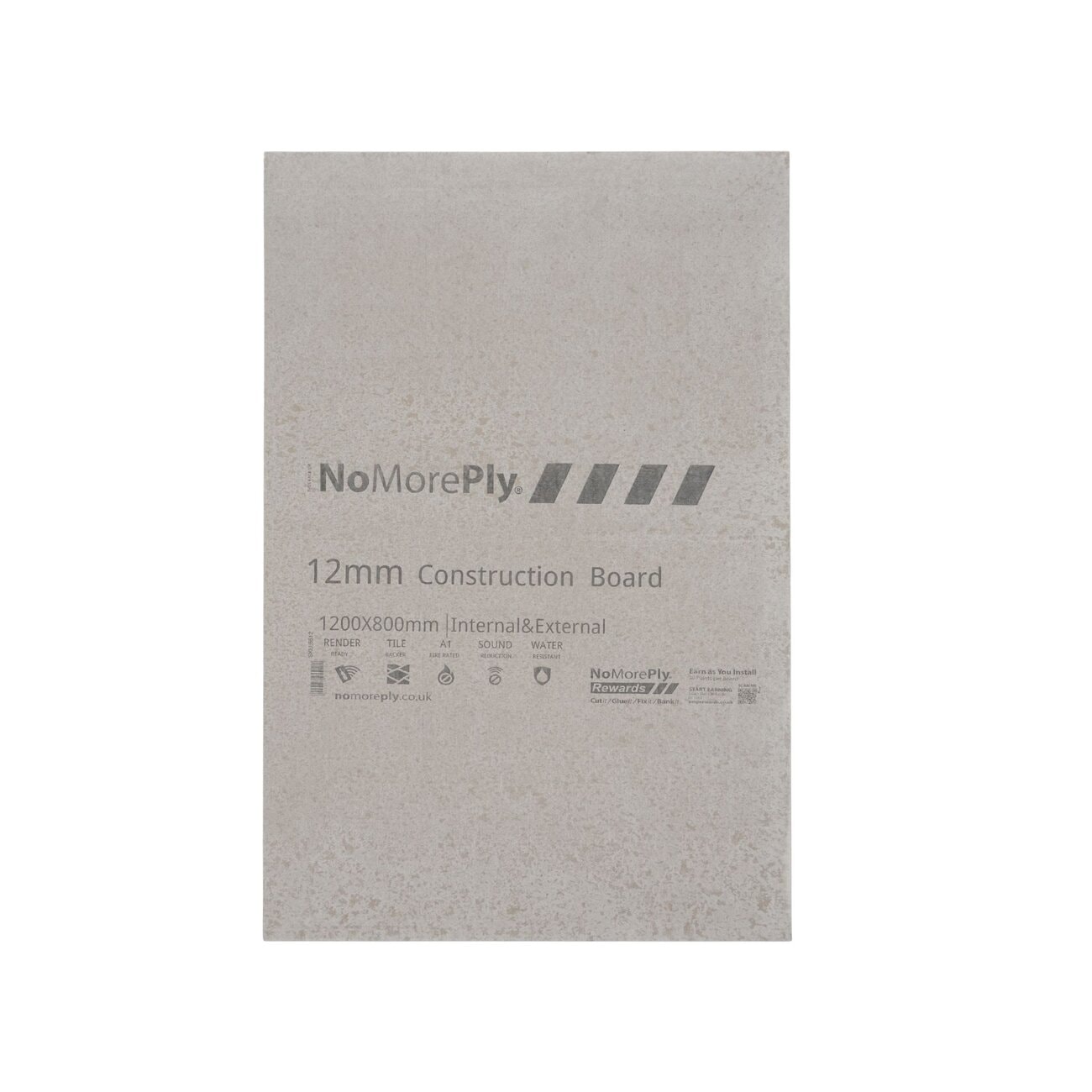 12mm NoMorePly Fibre Cement Tile Backer Wallboard 1200mm x 800mm (4' x 2.6') 12mm NoMorePly Fibre Cement Tile Backer Wallboard 1200mm x 800mm (4' x 2.6')