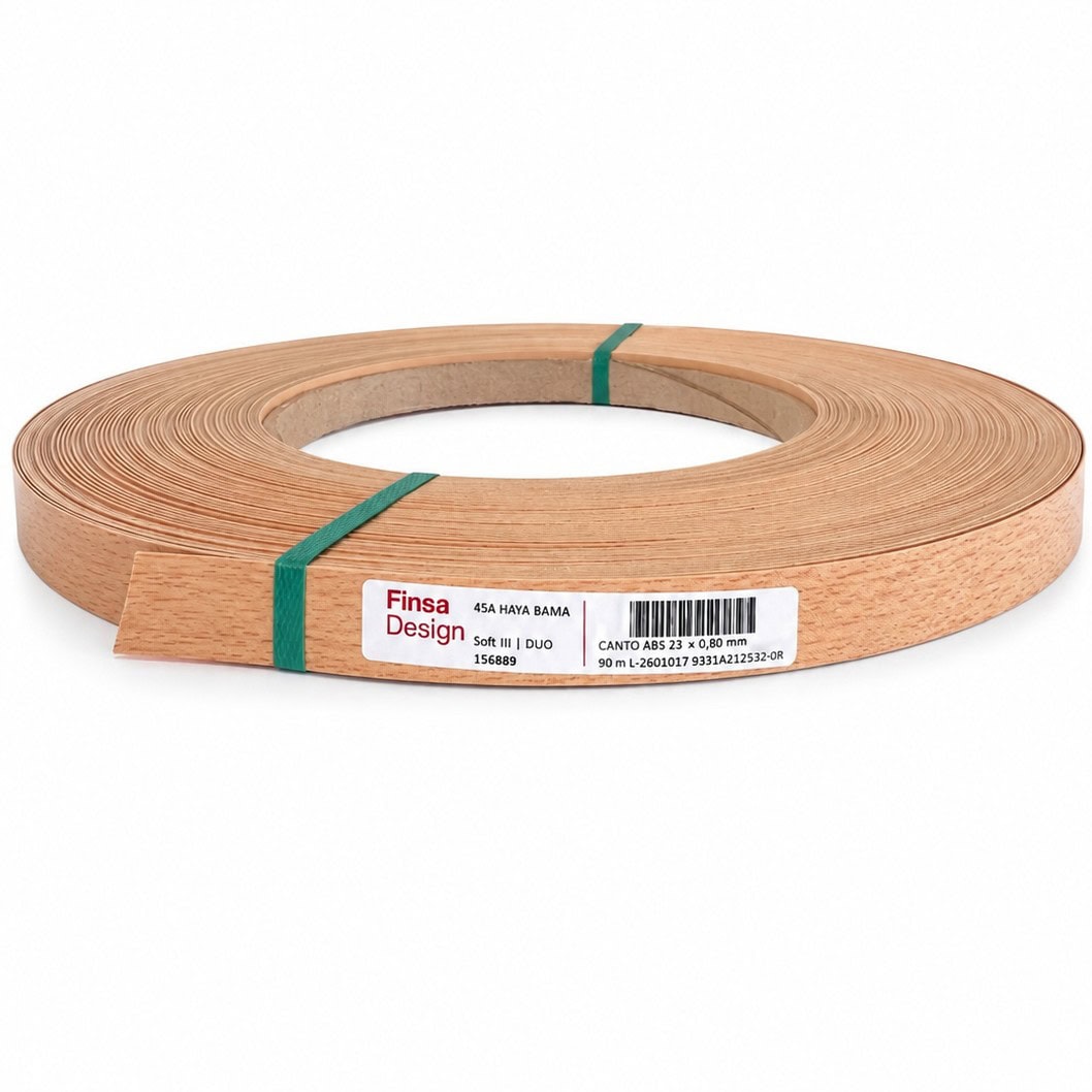 Unglued Finsa ABS 45A Bama Beech Edging Tape Strip 23mm x 90m Unglued Finsa ABS 45A Bama Beech Edging Tape Strip 23mm x 90m