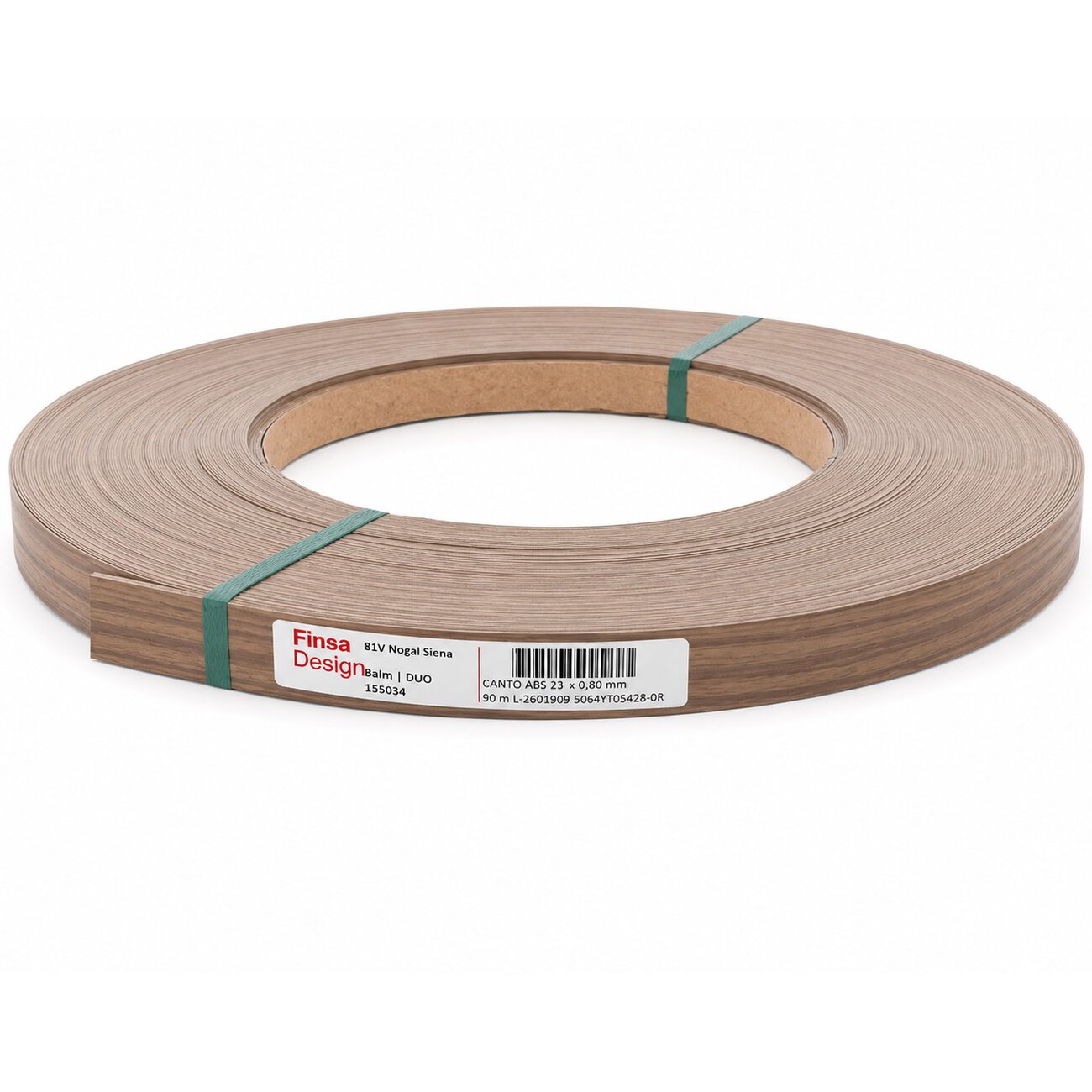 Unglued Finsa ABS 81V Nogal Siena Edging Tape Strip 23mm x 90m Unglued Finsa ABS 81V Nogal Siena Edging Tape Strip 23mm x 90m