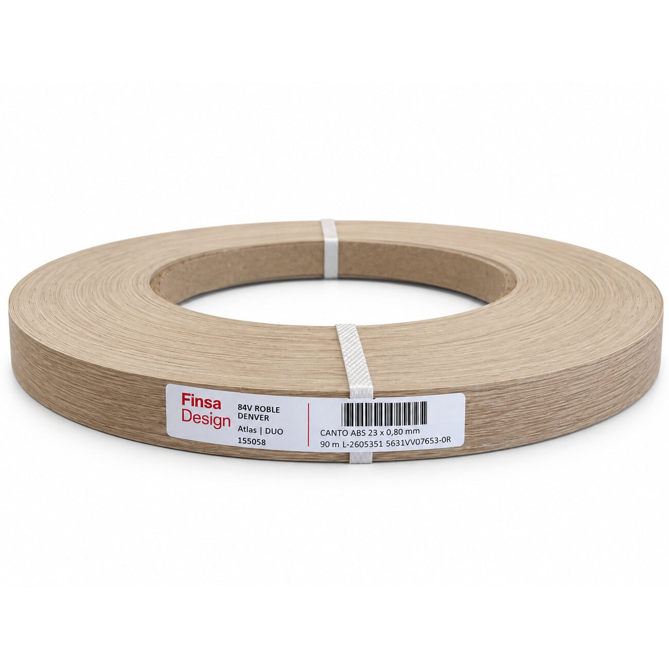 Unglued Finsa ABS 84V Roble Denver Edging Tape Strip 23mm x 90m Unglued Finsa ABS 84V Roble Denver Edging Tape Strip 23mm x 90m