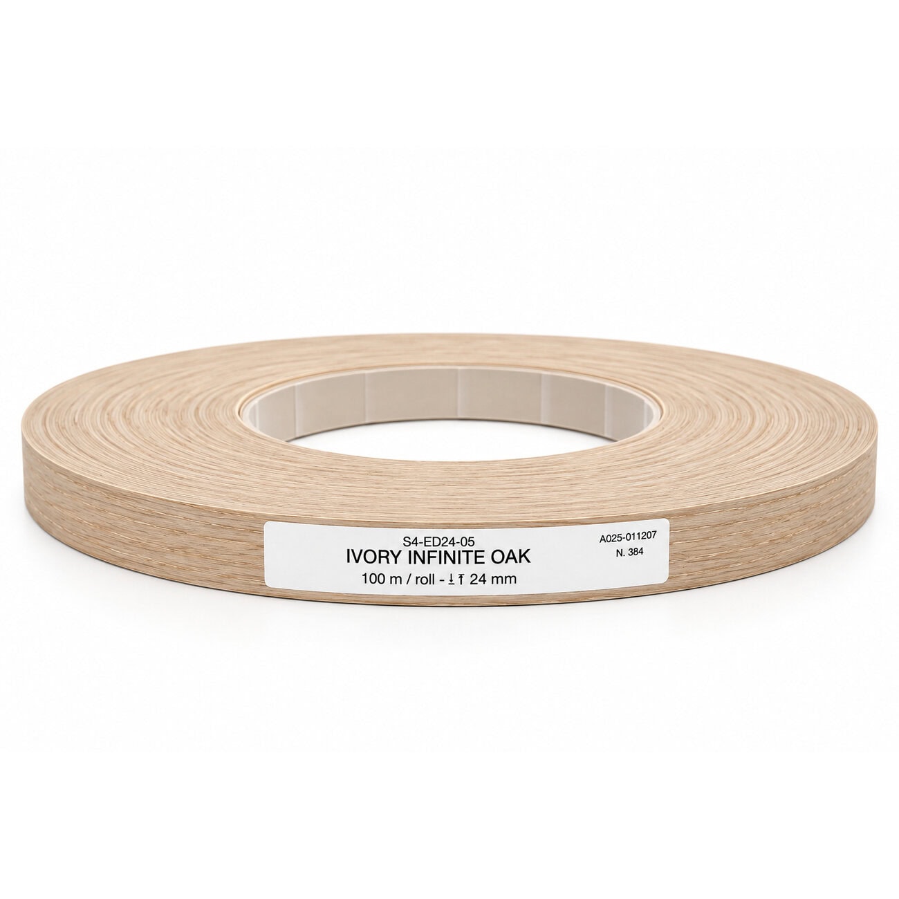 Unglued ABS Shinnoki Ivory Infinite Edging Tape Strip 24mm x 50m Unglued ABS Shinnoki Ivory Infinite Edging Tape Strip 24mm x 50m