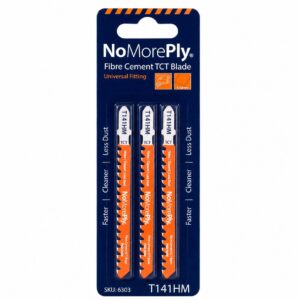 100mm NoMorePly TCT Fibre Cement Jigsaw Blades Pack of 3