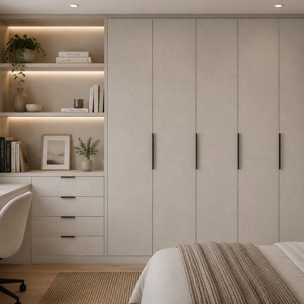18mm Finsa Special Textured Canvas Greige Melamine Faced MDF 2440 x 1220mm (8' x 4') FSC® 18mm Finsa Special Textured Canvas Greige Melamine Faced MDF 2440 x 1220mm (8' x 4') FSC®