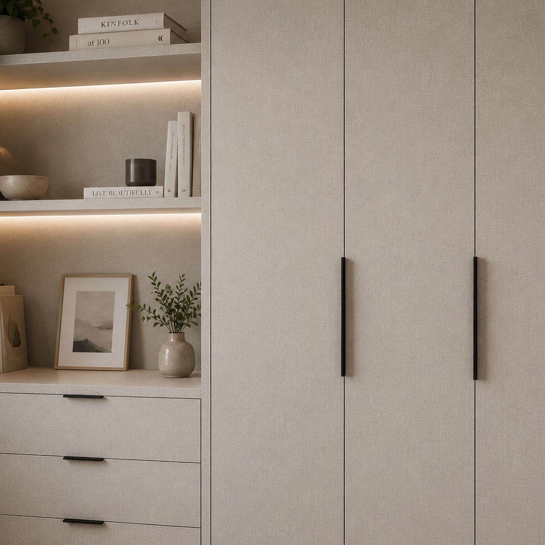 18mm Finsa Special Textured Canvas Greige Melamine Faced MDF 2440 x 1220mm (8' x 4') FSC® 18mm Finsa Special Textured Canvas Greige Melamine Faced MDF 2440 x 1220mm (8' x 4') FSC®