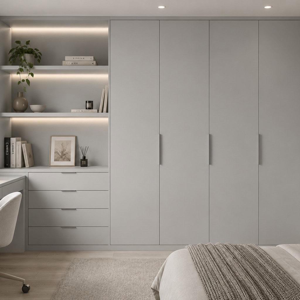 18mm Finsa Textured Gris Azulado Melamine Faced MDF 2440 x 1220mm (8' x 4') FSC® 18mm Finsa Textured Gris Azulado Melamine Faced MDF 2440 x 1220mm (8' x 4') FSC®