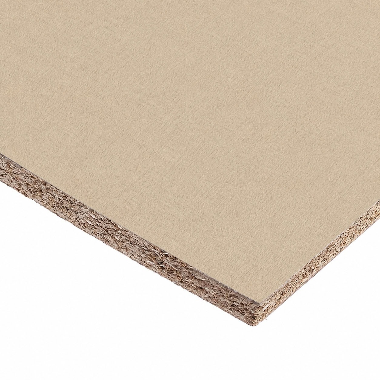 18mm Egger F416 ST10 Beige Textile Melamine Faced Chipboard 2800 x 2070mm 18mm Egger F416 ST10 Beige Textile Melamine Faced Chipboard 2800 x 2070mm