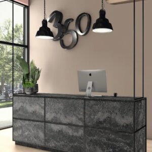 19mm Egger F128 PA Black Ambiance Granite Lacquered Melamine Faced Chipboard 2