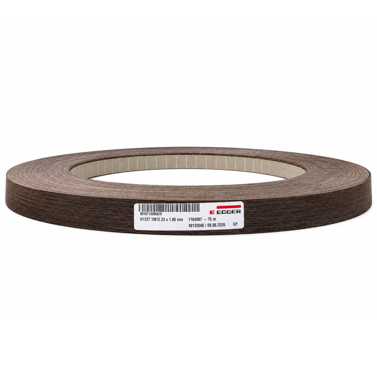 Unglued Egger ABS H1227 TM12 Brown Abano Ash Edging Tape Strip 23mm x 75m Unglued Egger ABS H1227 TM12 Brown Abano Ash Edging Tape Strip 23mm x 75m